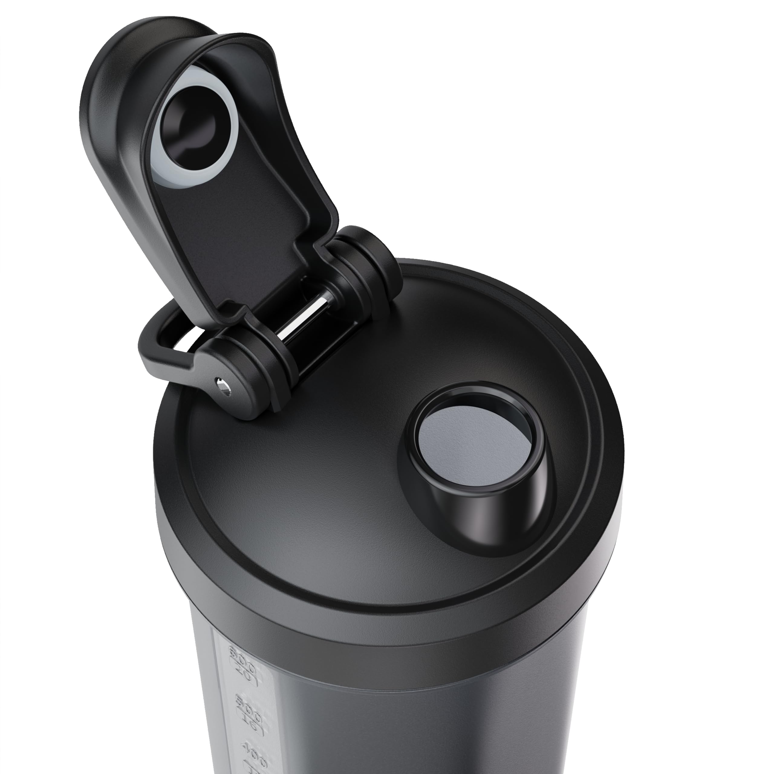 VOLTRX Titanus Protein Shaker Bottle, USB C Rechargeable Electric Protein Mixer for Protein Shakes and Meal Replacement Shakes, BPA Free, 600ml